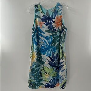 Tommy Bahama Aqua and Blue Patterned Dress